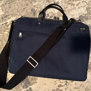 Jack Spade Dark Blue Tech Oxford Slim Brief with Black Accents